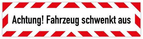 Aufkleber fahrzeug achtung - aufkleber,