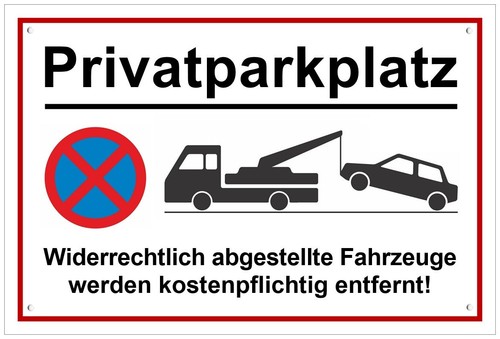 Schild parken verboten - -,