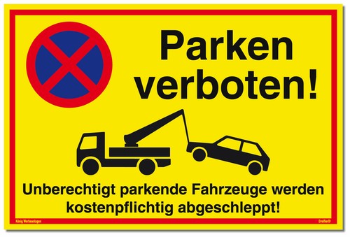 Schild parken verboten - schild,