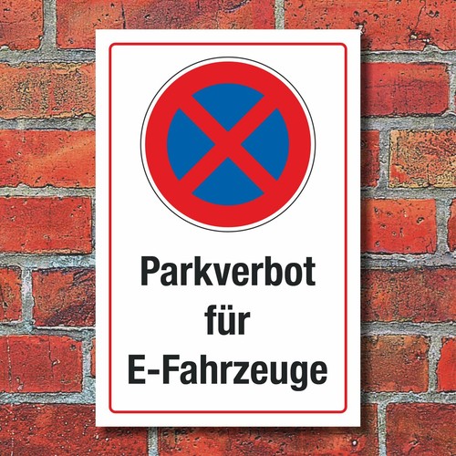 Schild parkverbot elektro - schild,