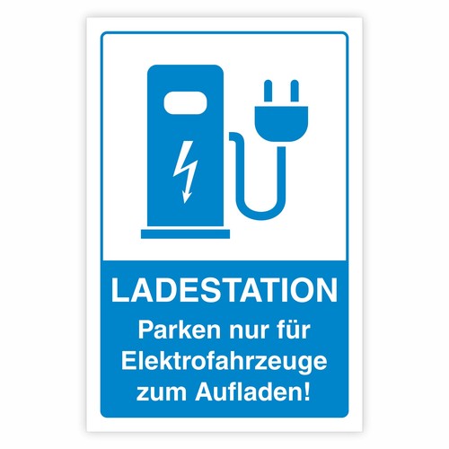 Schild parkplatz ladestation - schild,